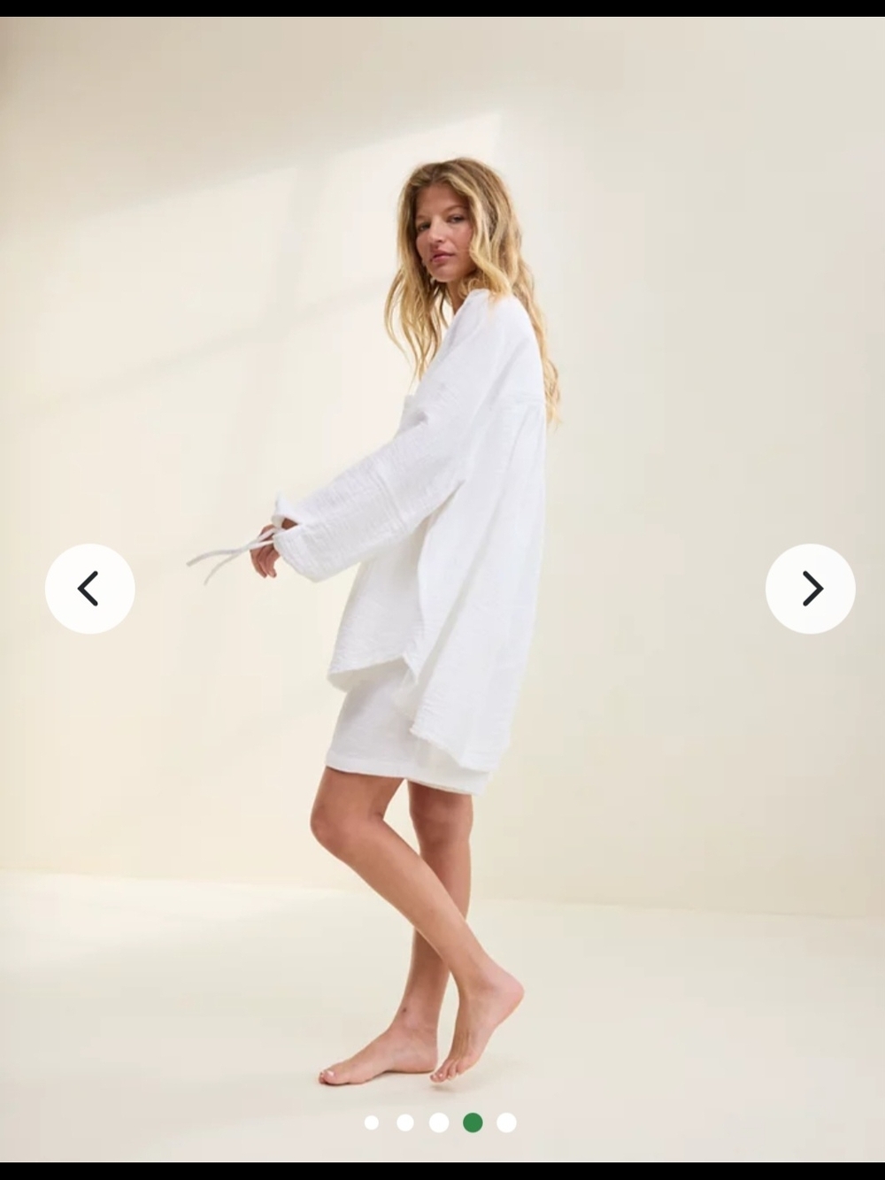 Aerie Daybreak Coverup Shirt White Lightweight Button-Front XL - Picture 2 of 9